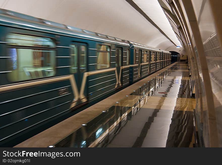 European subway train