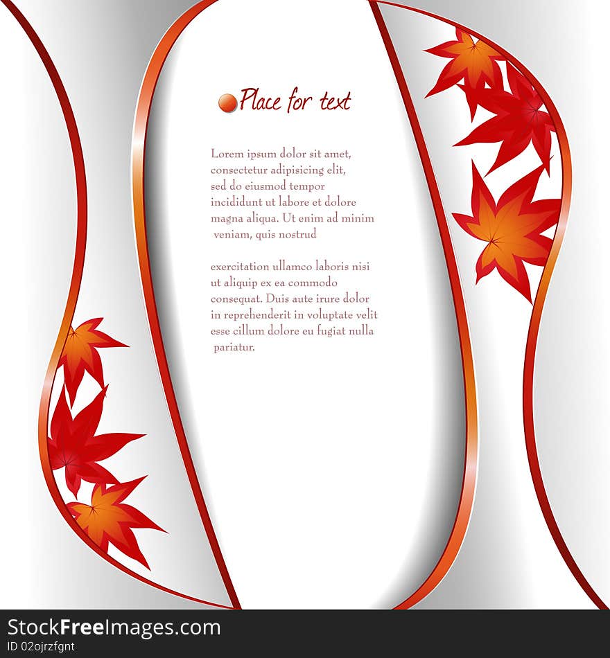 Elegant background with leaves.Vector illustration.