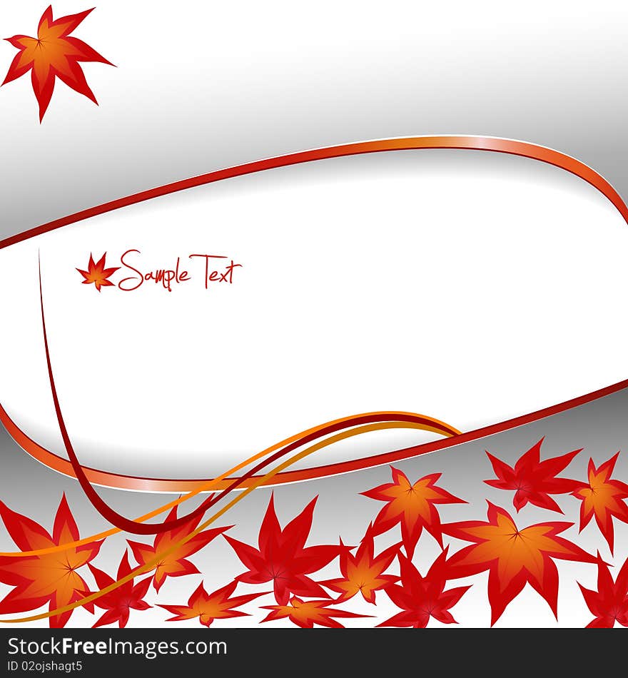 Elegant background with leaves.Vector illustration.