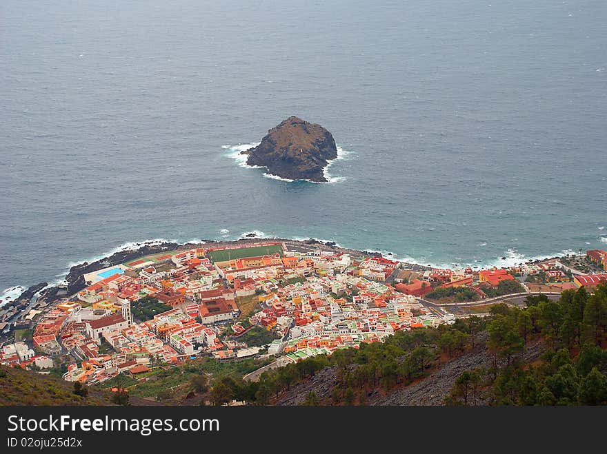 View of Garachico town. Tenerife, Canary Islands, Spain.