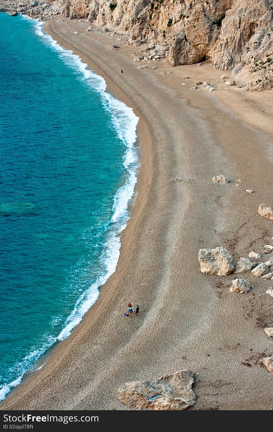 View of Platia Amos beach. Kefalonia