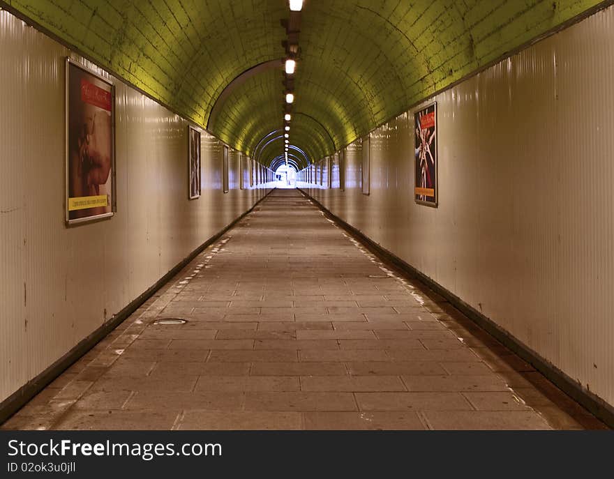 Tunnel green in 5 terre italy