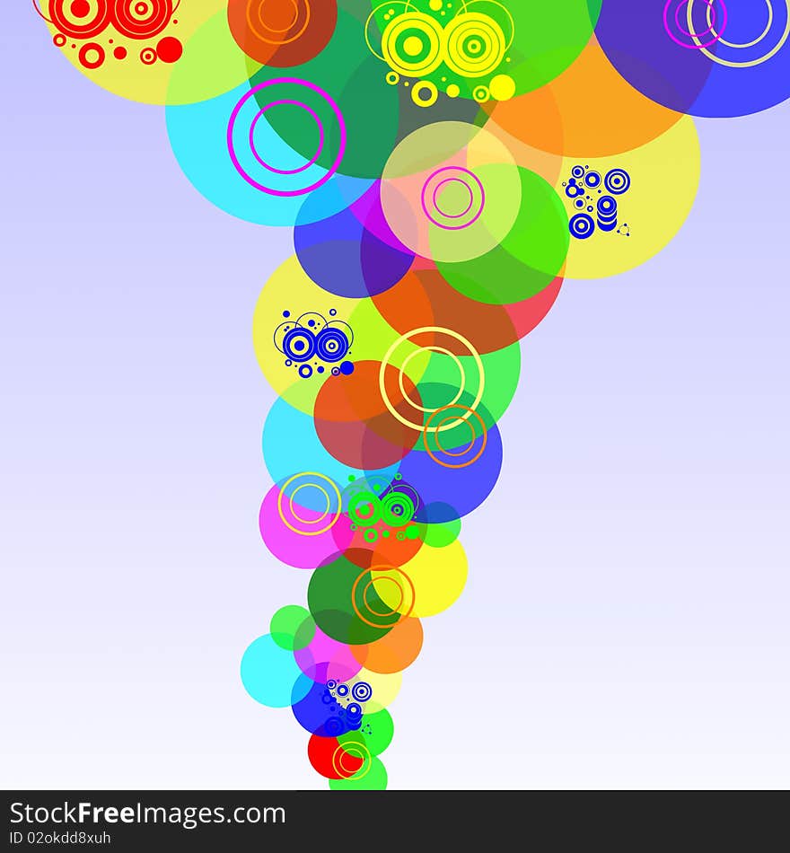 Abstract colorful background with circles