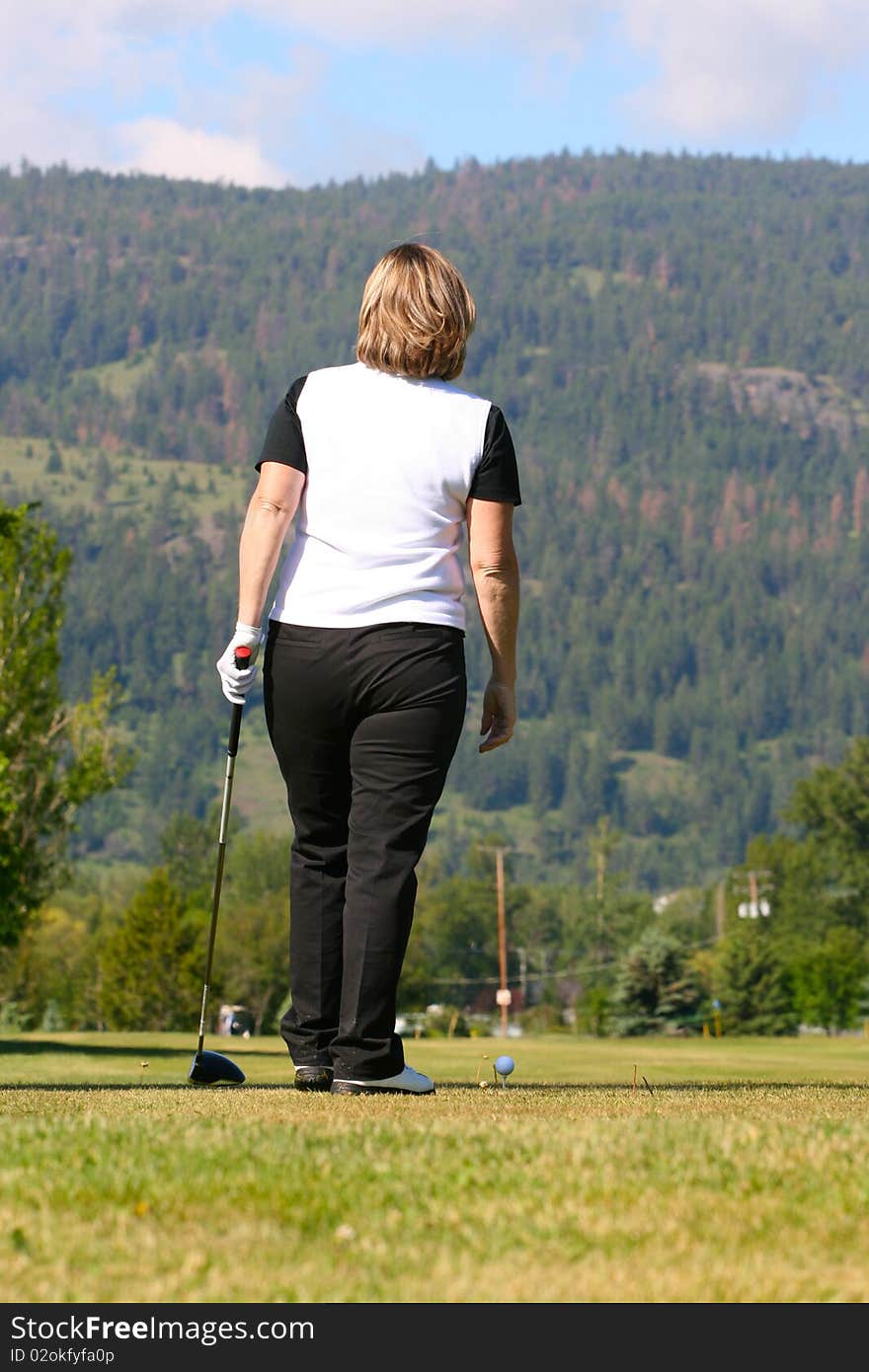 Female golfer