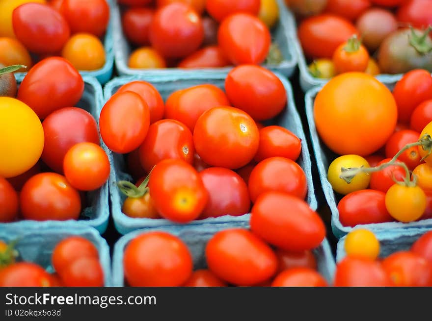 Cherry Tomatoes In Boxes