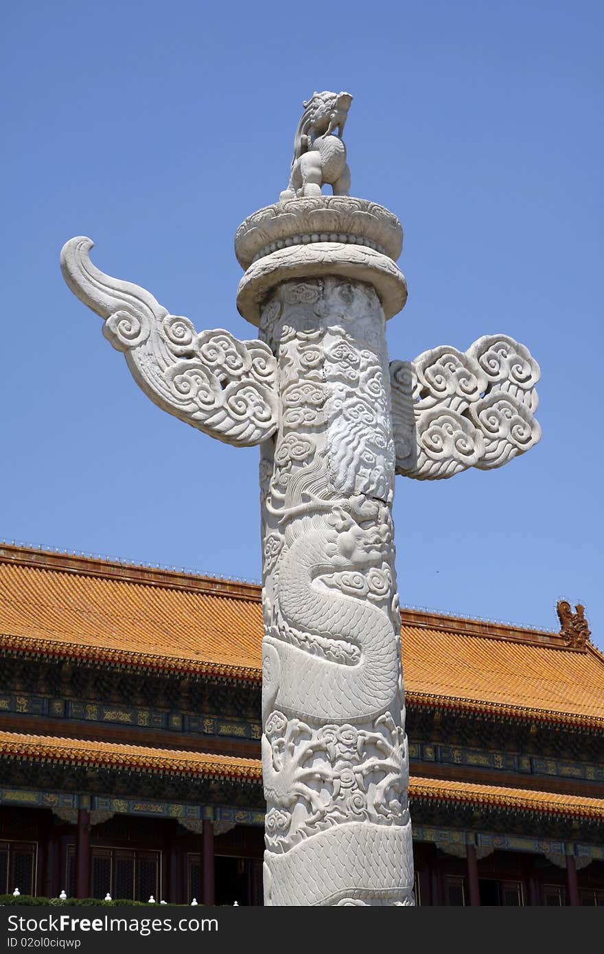 Marble pillar,Tiananmen-Square