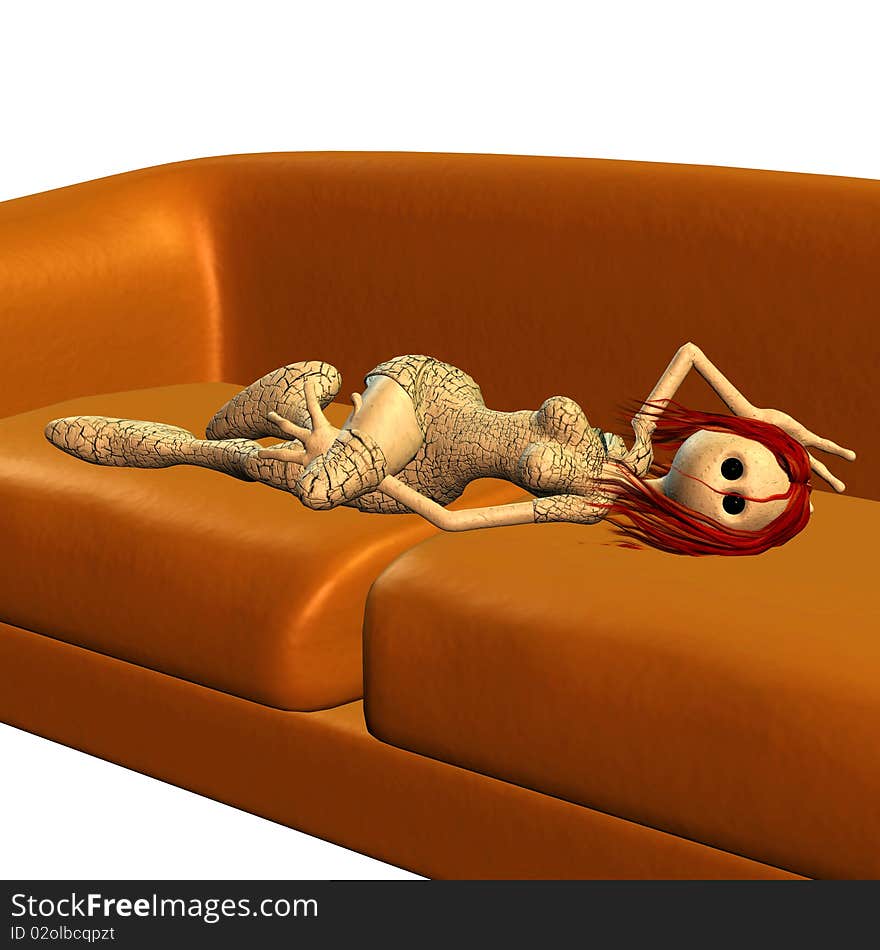 3d  render a sleeping pupates. 3d  render a sleeping pupates