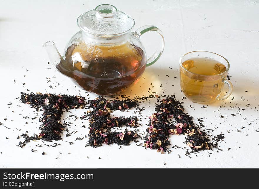 Tea is brewed in a tea-pot