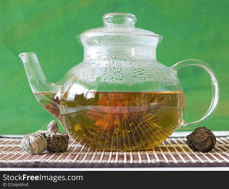 Tea is brewed in a tea-pot