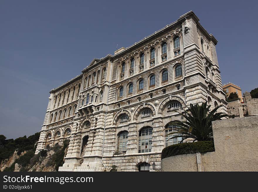 The building of Oceanographic Museum in Monaco is a monumental architectural work of art has an impressive façade above the sea, towering over the sheer cliff face to a height of 279 feet (85.04 m). It took 11 years to build, using 100,000 tons of stone from La Turbie.