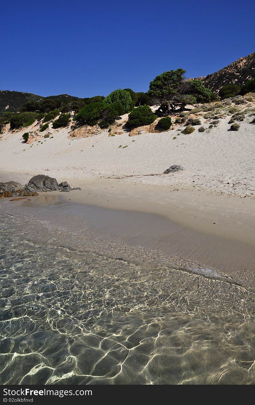 Beautiful beach of Sa Ruxi, Villasimius, in Sardinia, Italy. Beautiful beach of Sa Ruxi, Villasimius, in Sardinia, Italy.