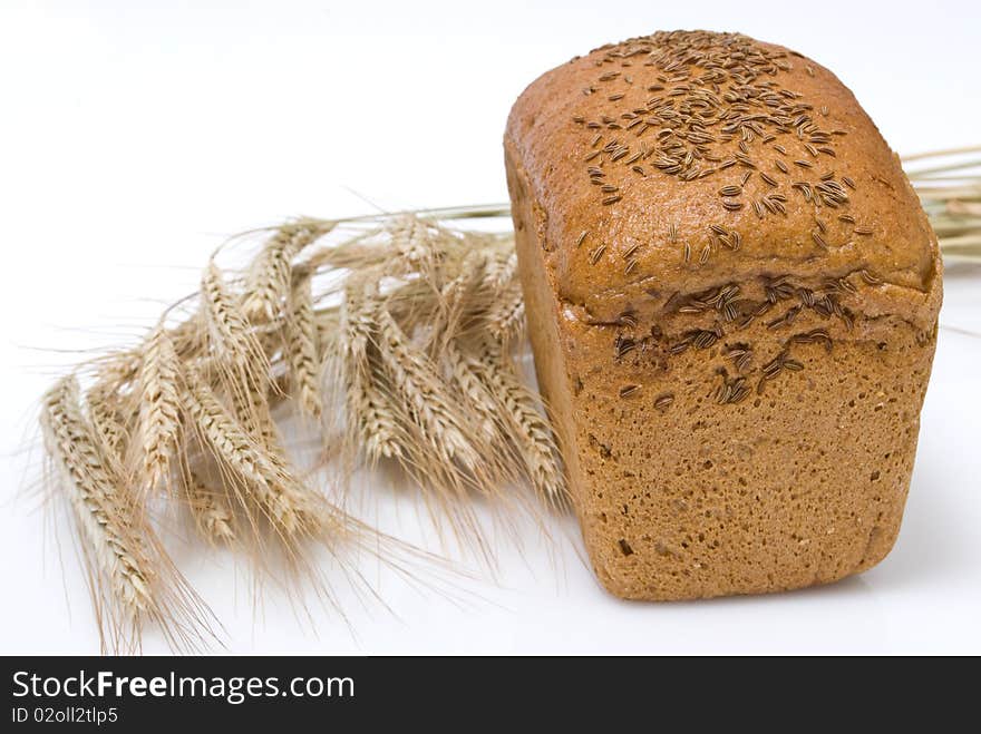 Bread isolated on white background