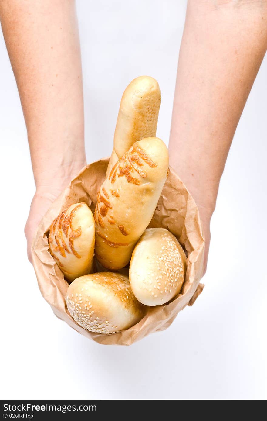 Bread  isolated on white background