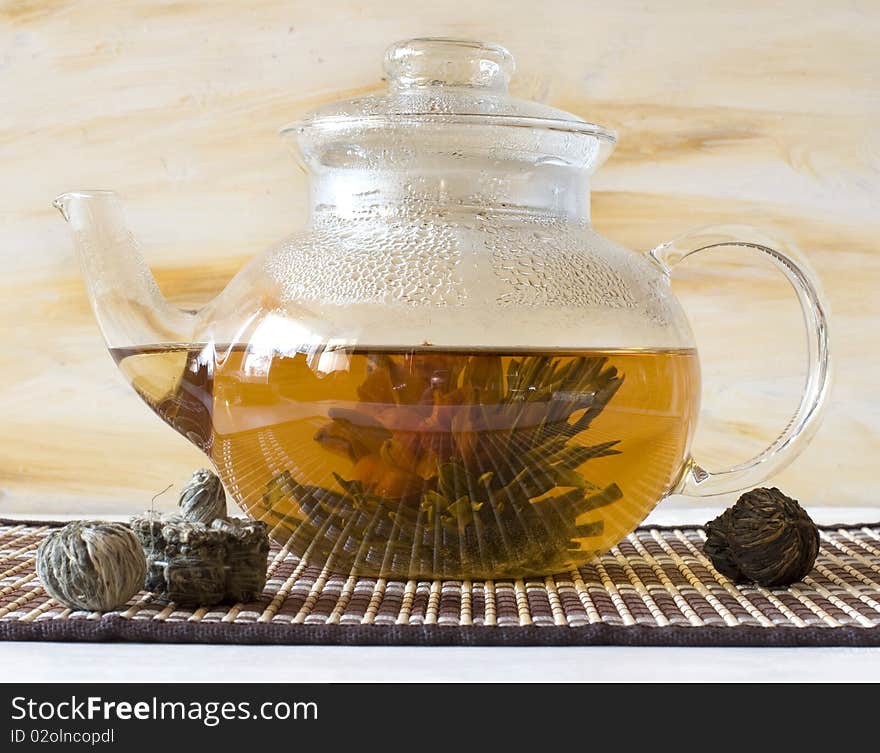 Tea is brewed in a tea-pot