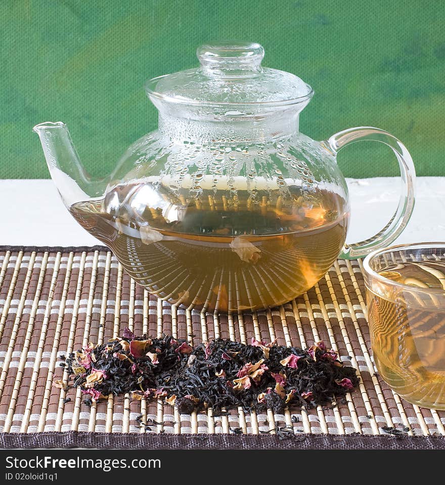 Tea is brewed in a tea-pot