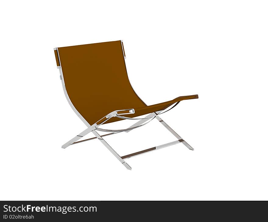 Brown Armchair Isolated