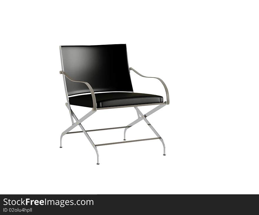 Black office armchair isolated