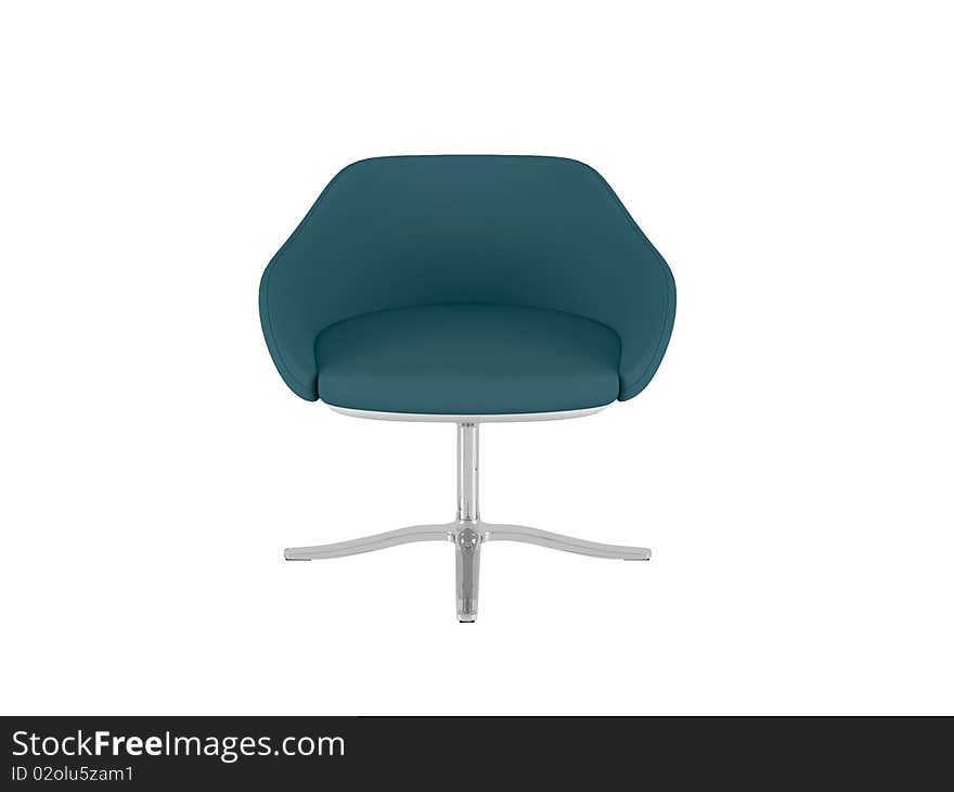 Green Office Armchair Isolated