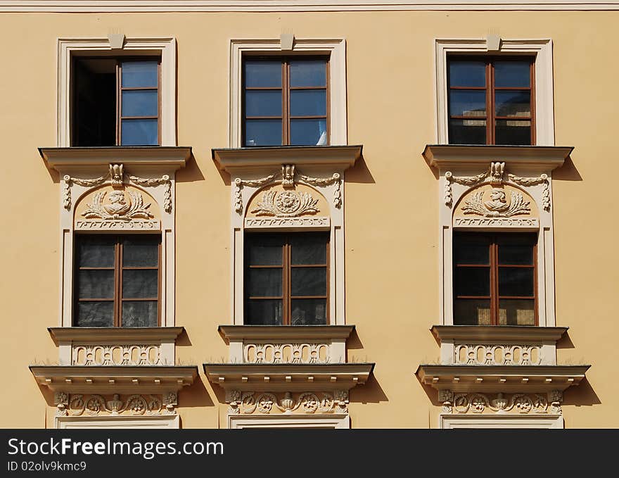 House on the old city in Cracow. Poland