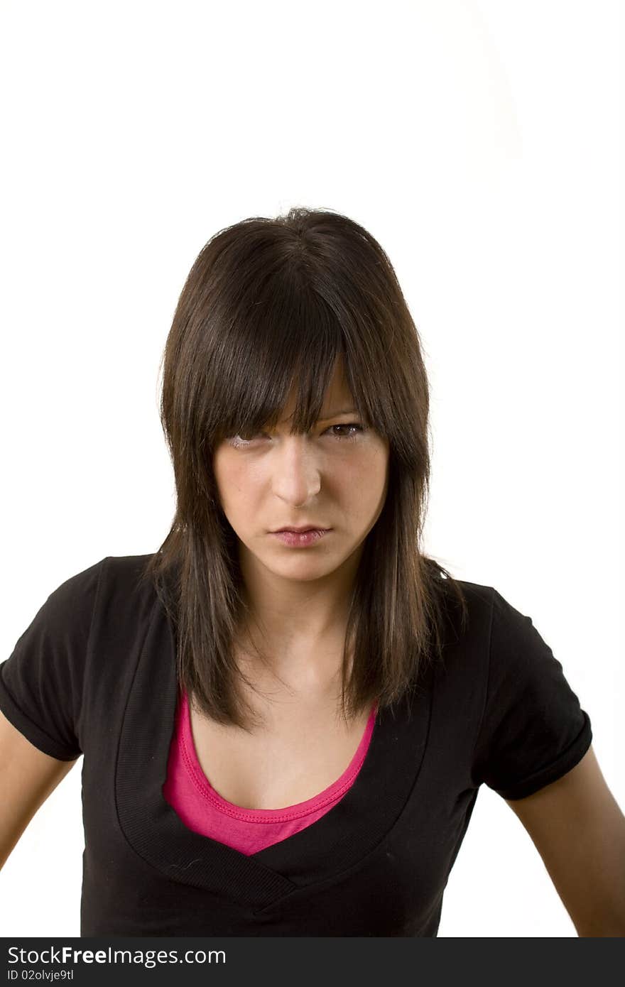 Close-up portrait of a beautiful young woman. Close-up portrait of a beautiful young woman