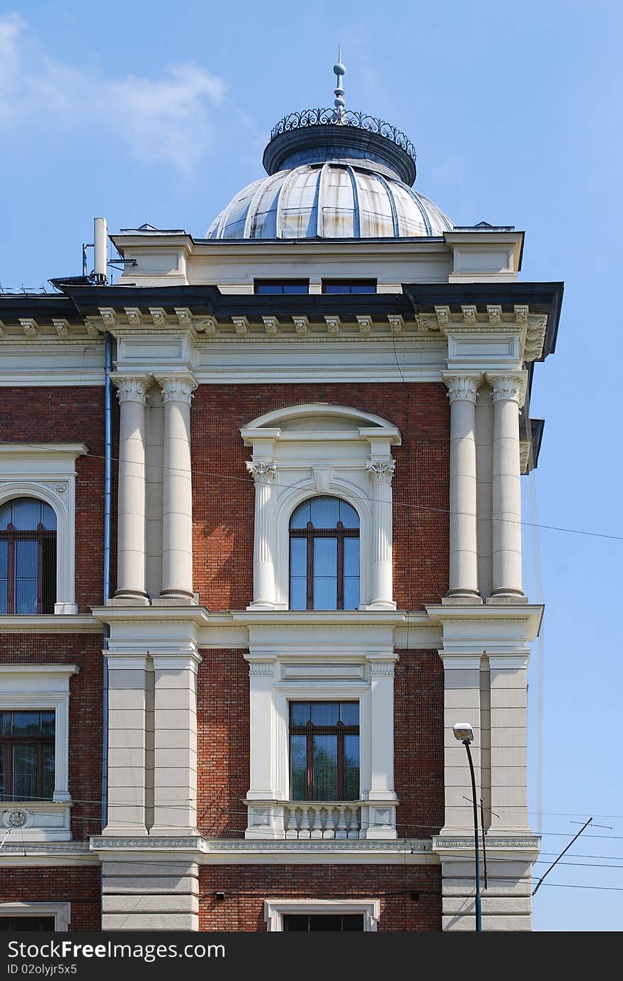 House on the old city in Cracow. Poland