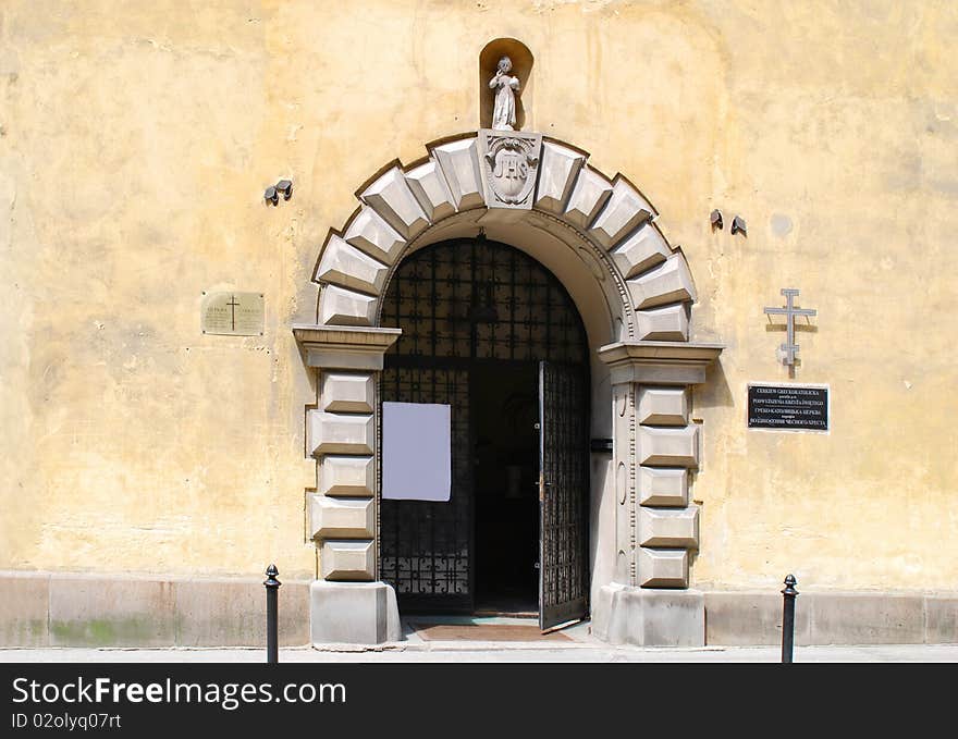 Greek Catholic church in the old city in Cracow