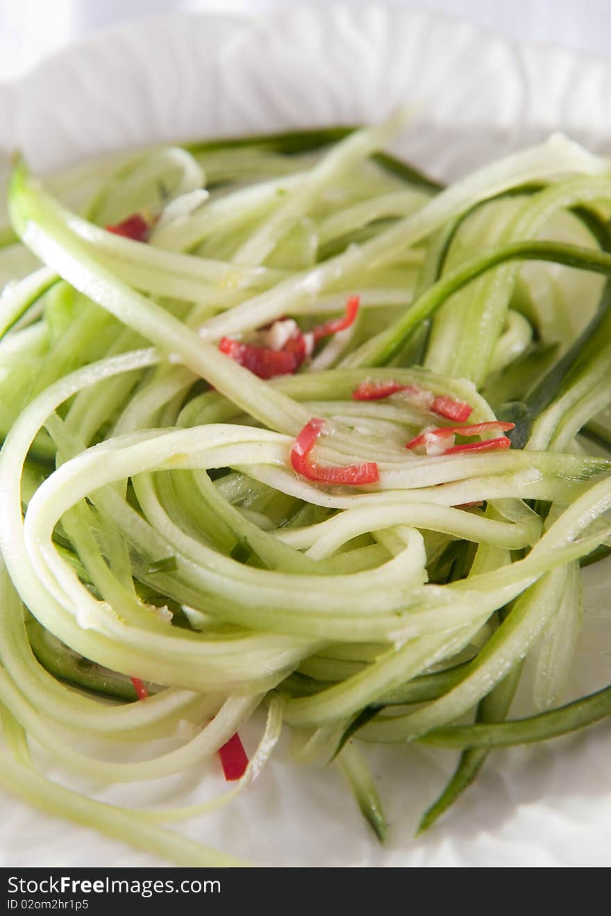 Cucumber garnish