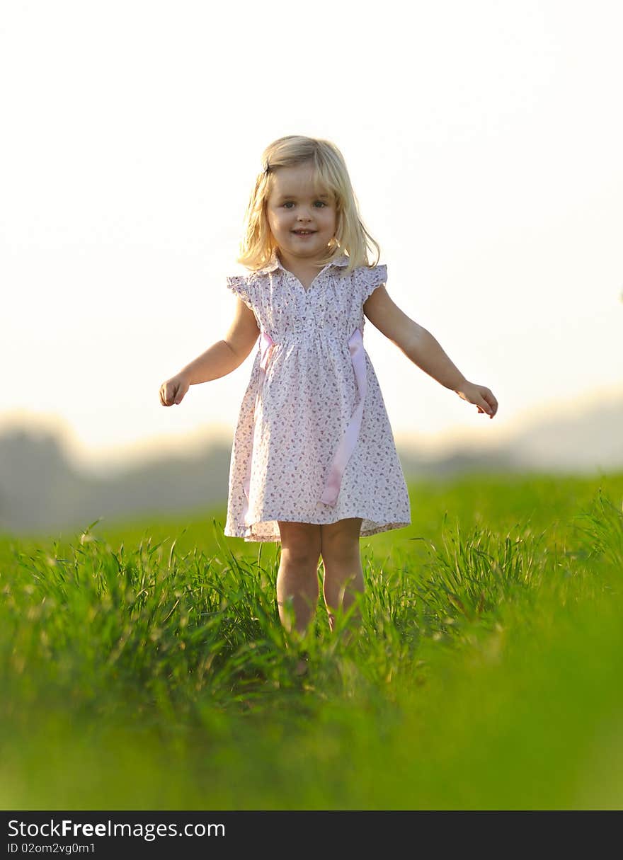 Portrait of an adorable young blonde girl. Portrait of an adorable young blonde girl