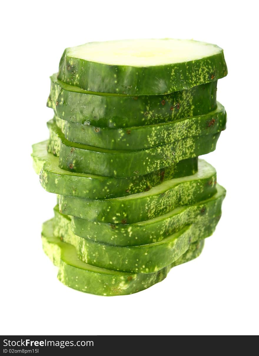 Cut cucumber