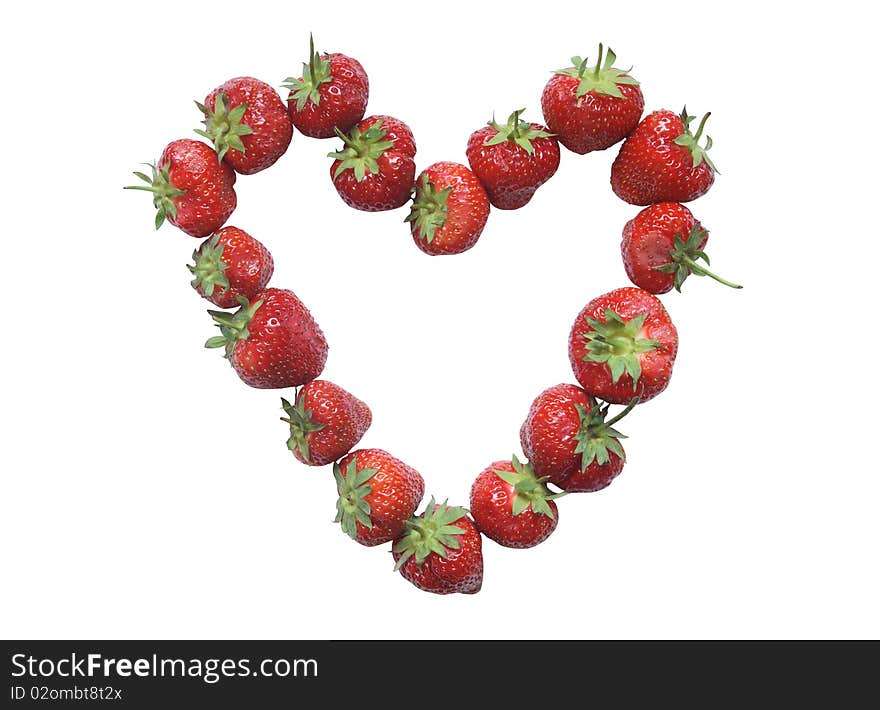 Heart Made From Strawberries