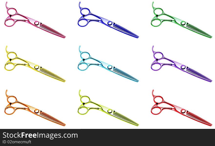 Colourful Scissors For Hairdressing