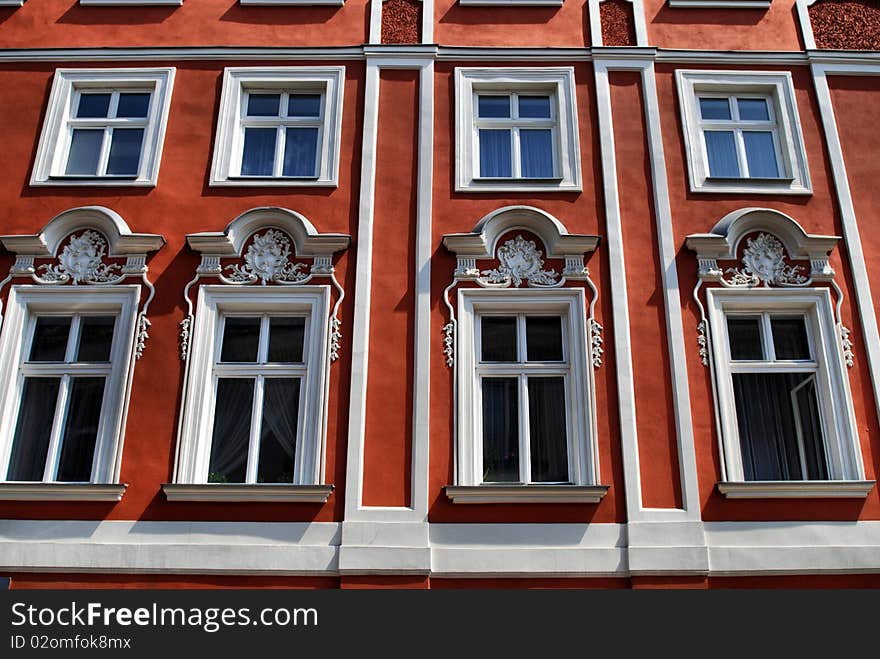 Part of a historic building on old city in Krakow. Poland. Part of a historic building on old city in Krakow. Poland