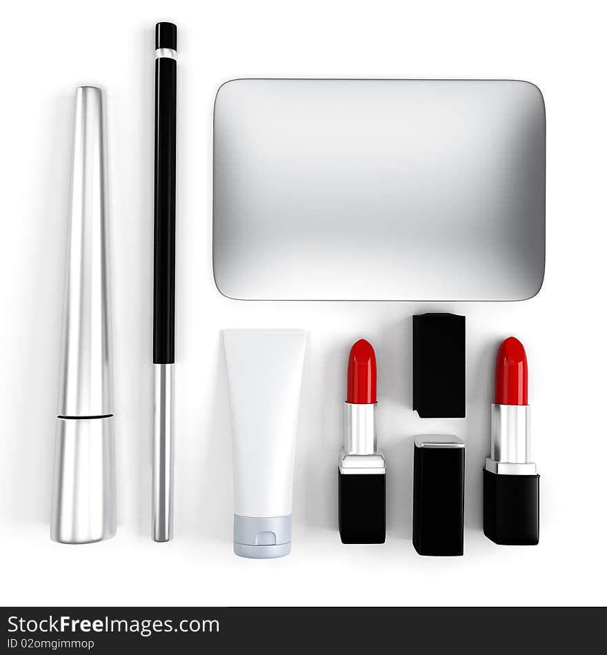 Cosmetics 3D illustration