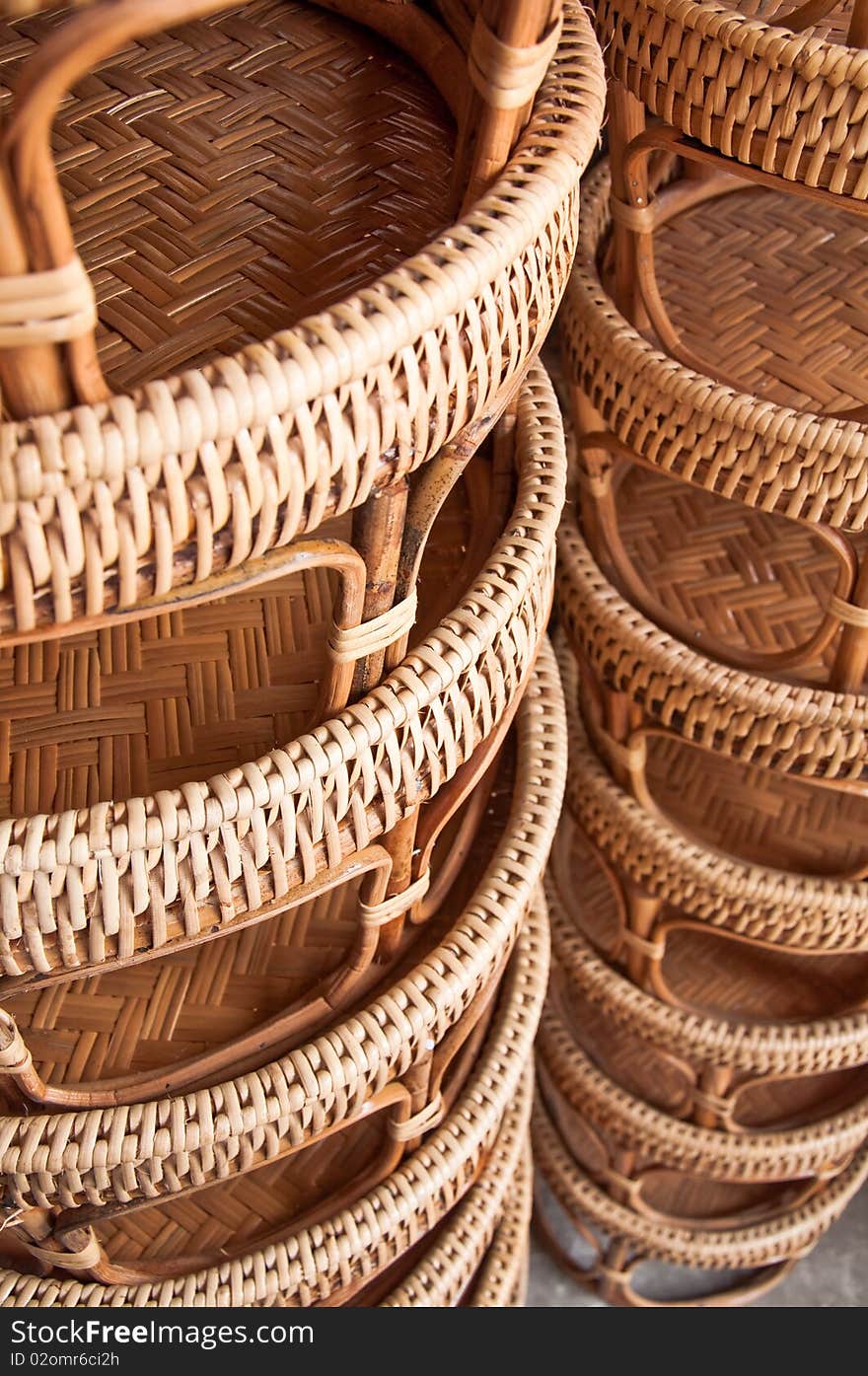 Rattan of food deck are tradition in north of thailand.