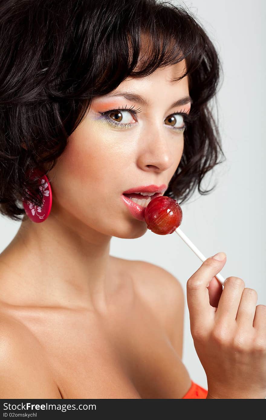 Close-up of beautiful young woman