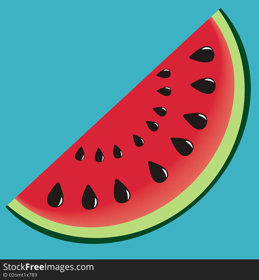 Cut watermelon on a colored background. Cut watermelon on a colored background