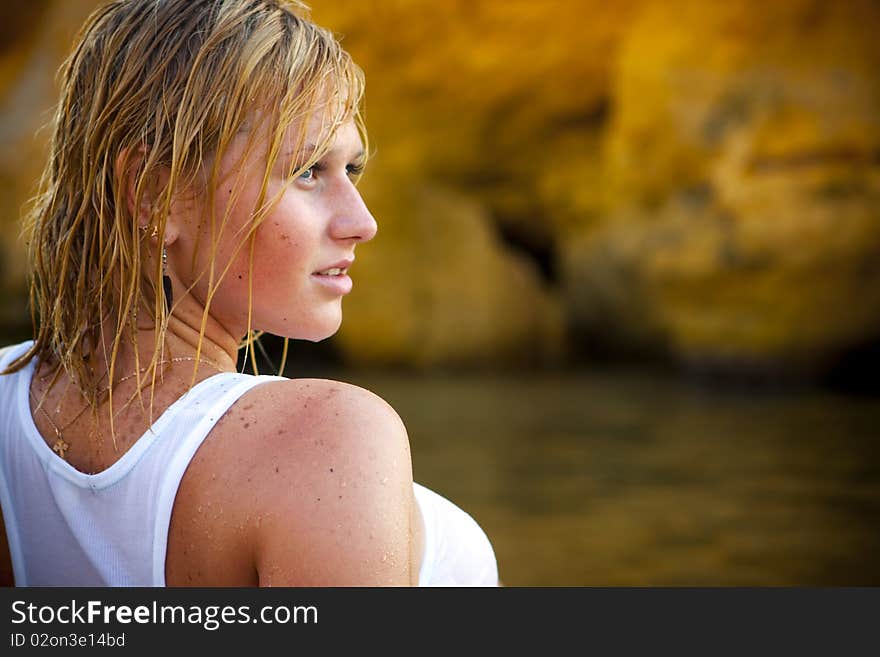 Girl at sea