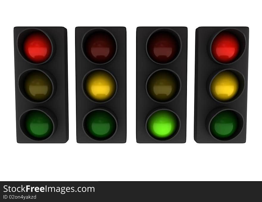 Set of traffic lights