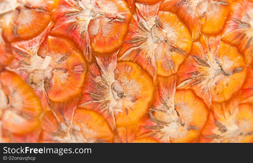 A Pineapple fruit close up. A Pineapple fruit close up