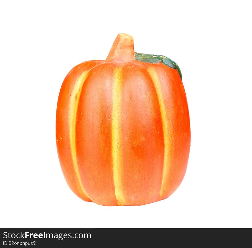 Orange pumpkin isolated on a white background