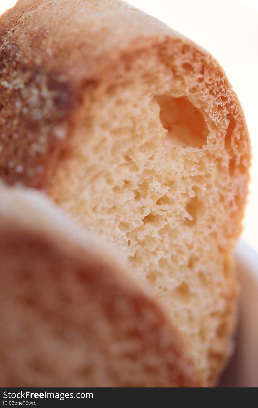 Fresh brown rusk in close up. Fresh brown rusk in close up