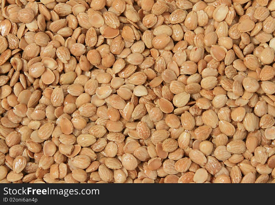 Background of toasted peeled almonds