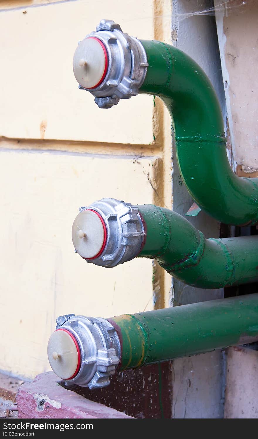 Fire hydrant pipe close-up photo