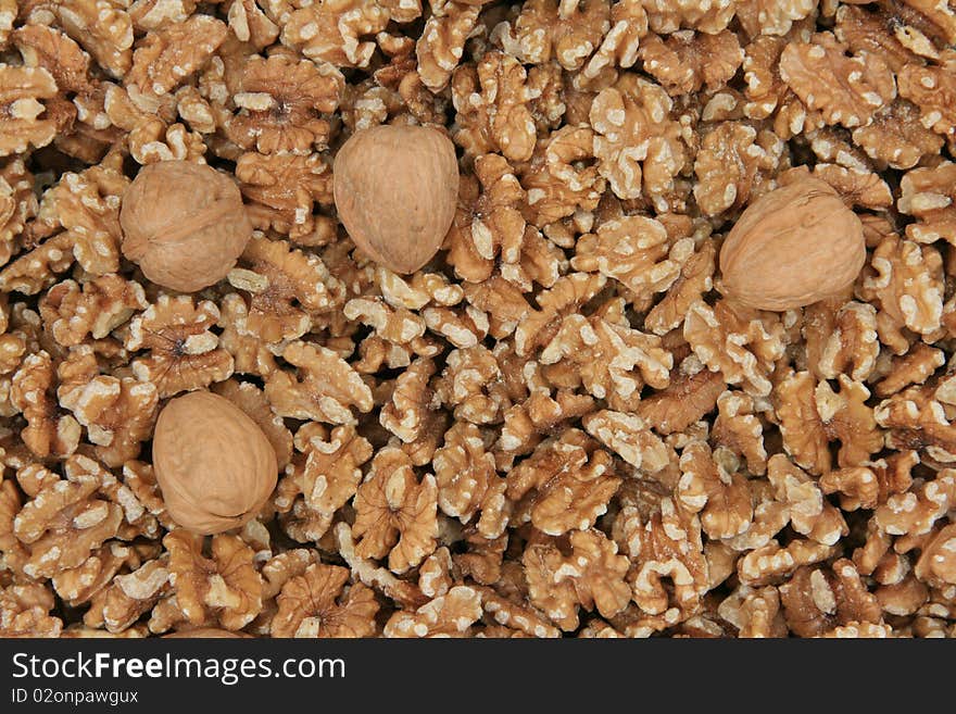 Background of peeled natural walnut. Background of peeled natural walnut