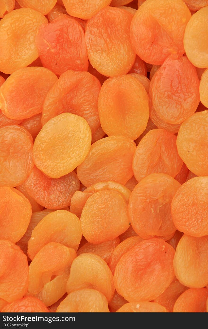 Dried peaches background