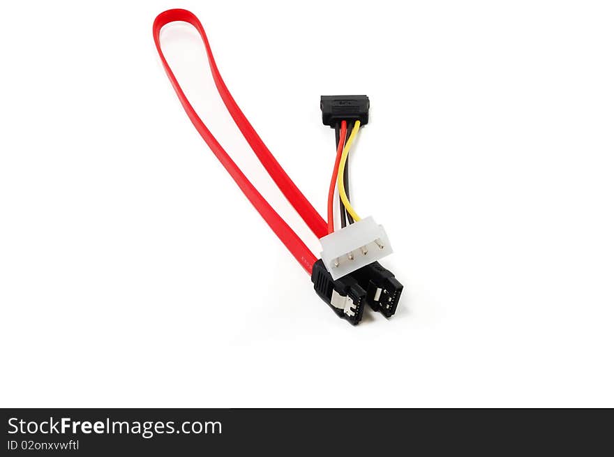 Cable for the computer isolated on a white background. Cable for the computer isolated on a white background