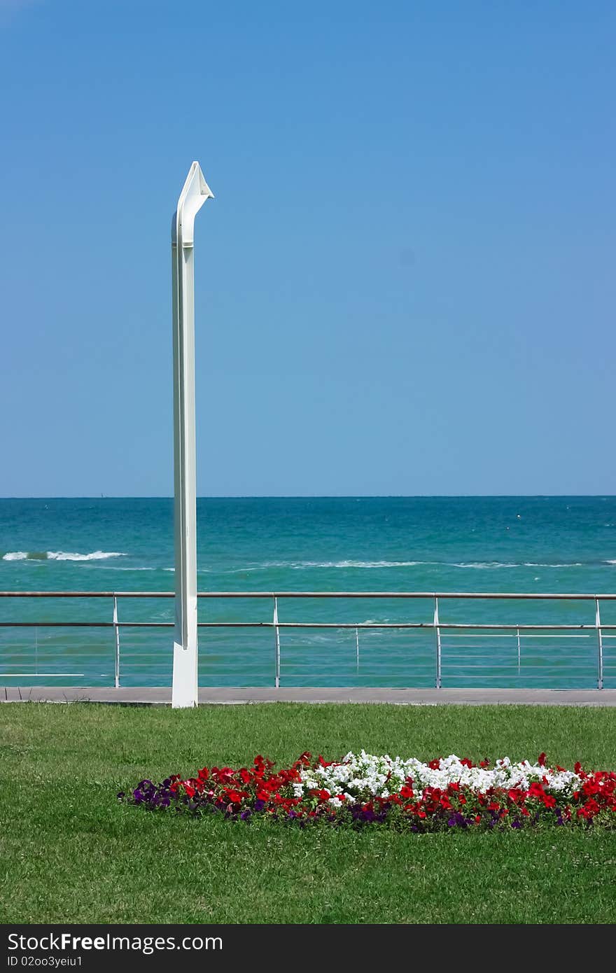 A photo of colorful sea in Pesaro. A photo of colorful sea in Pesaro