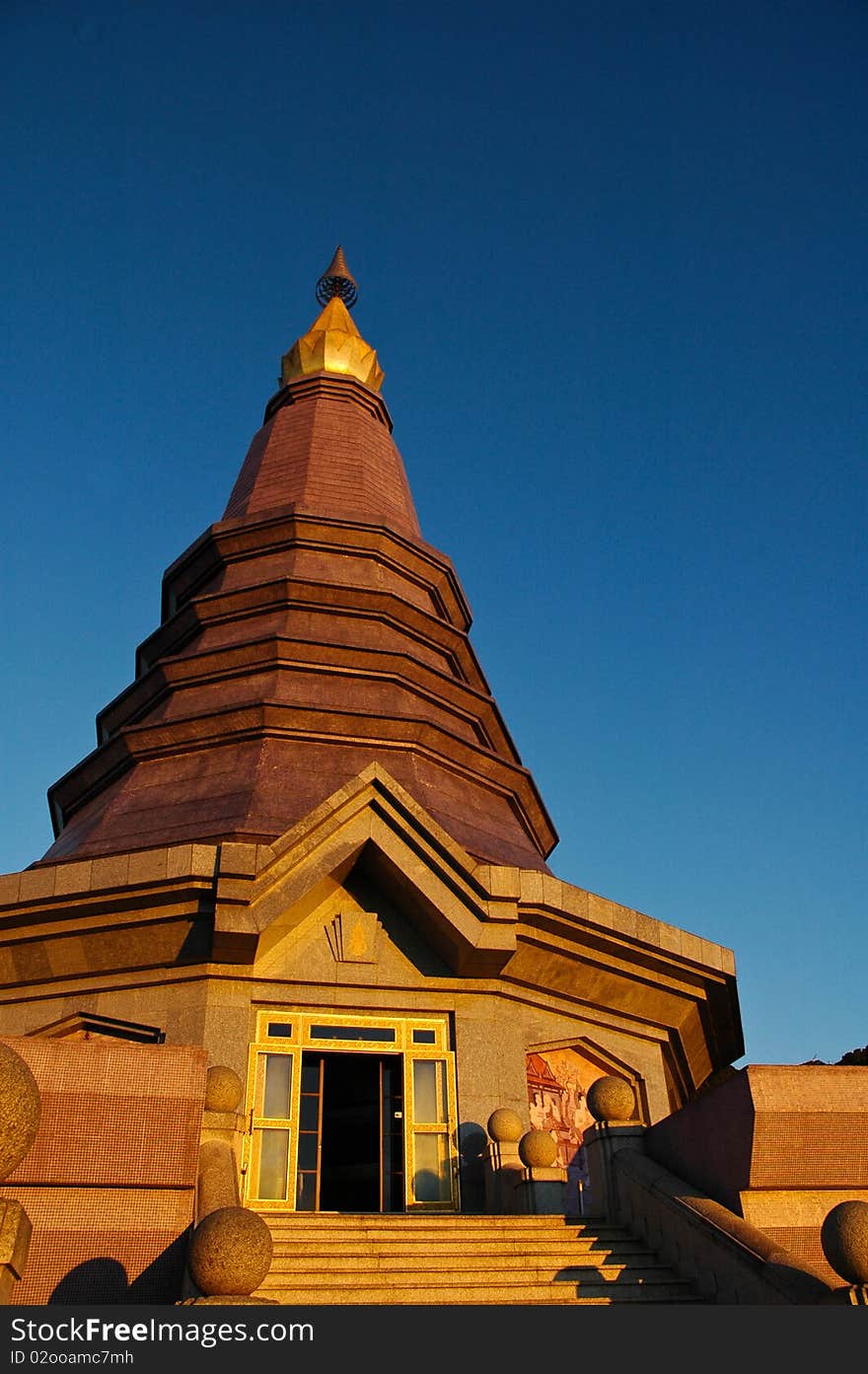 The big pagoda of thai temple. The big pagoda of thai temple