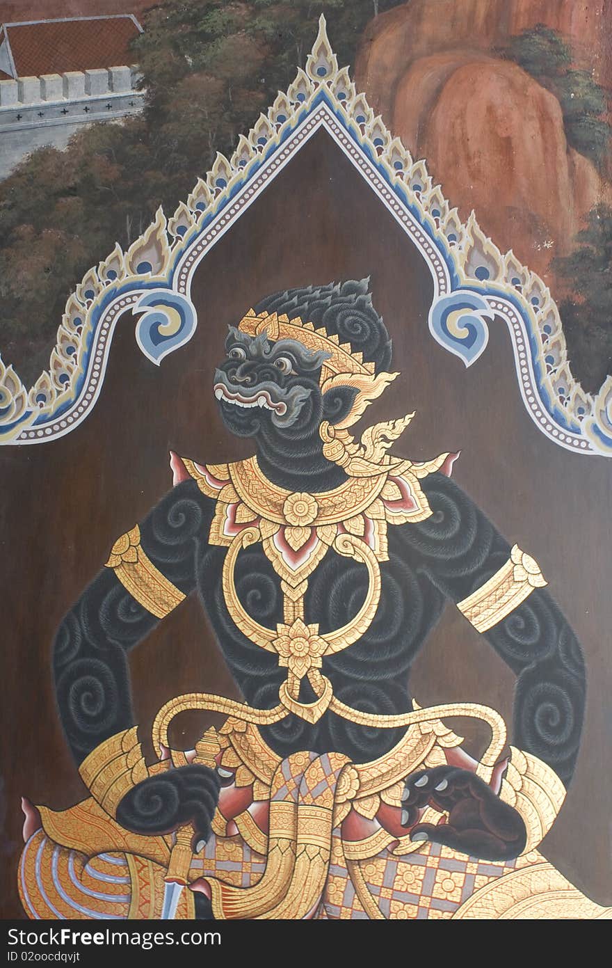 Wall Painting In Thai Style