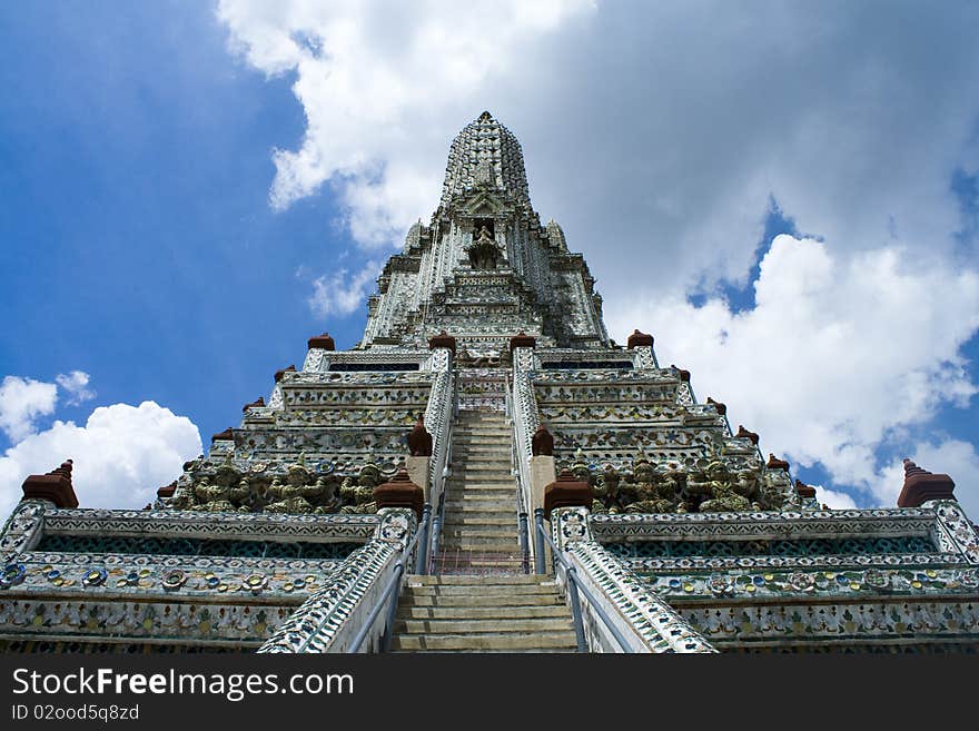 The Buddhism Pagoda in Wat Pho, Bangkok, Thailand